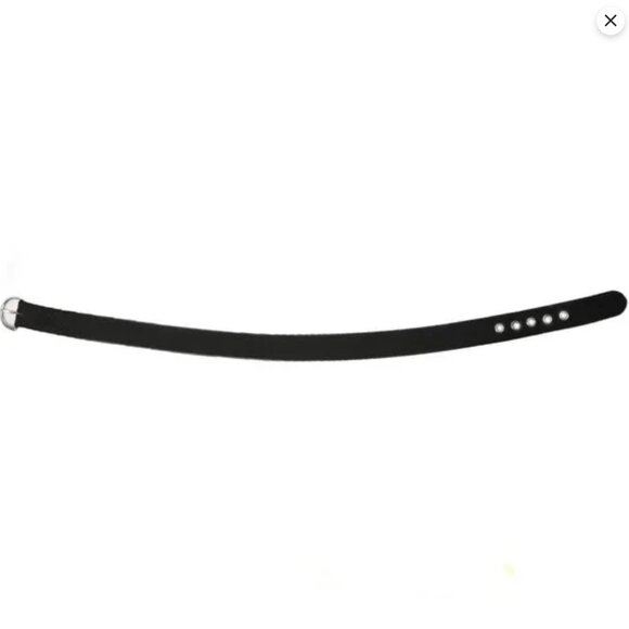 Coach Signature Jacquard Black Canvas Leather Belt Classic Monogram Silver K8 - Picture 12 of 16